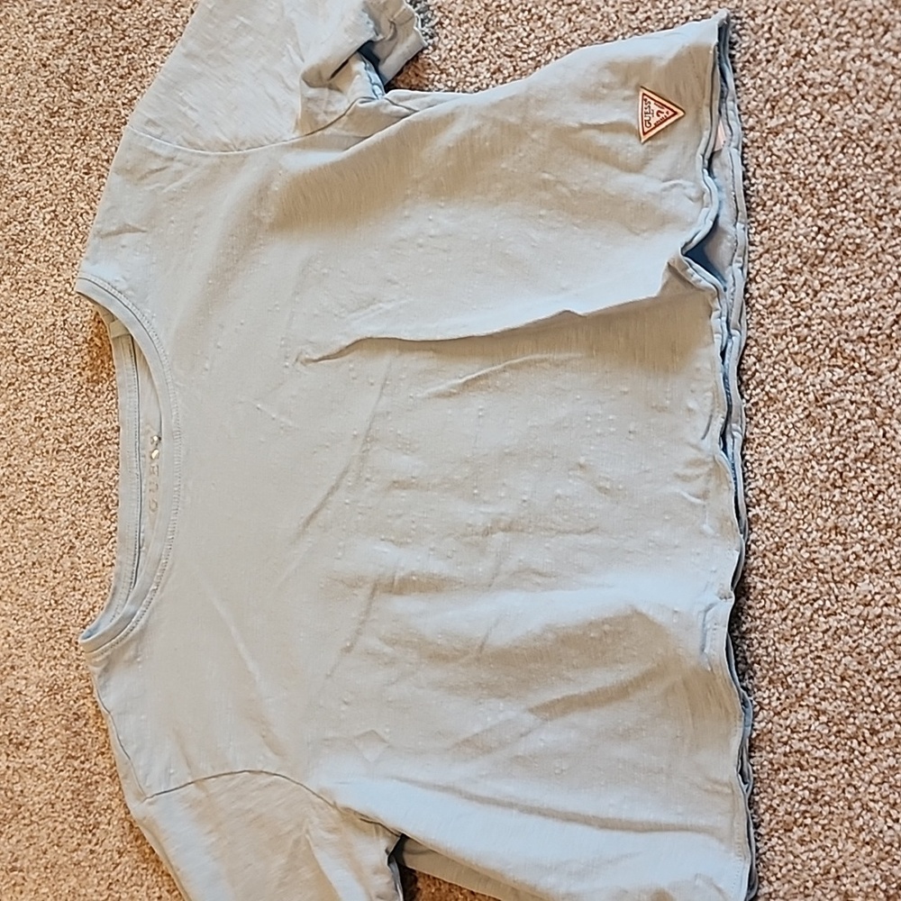 Guess‎ of Los Angeles Grunge T-shirt Light Blue Size Large